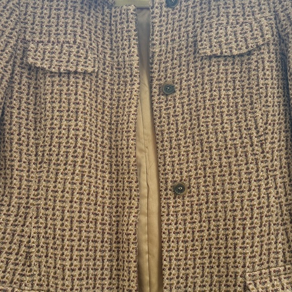 J. Crew Full Length Tweed Wool Coat - Picture 3 of 4